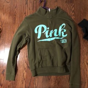 PINK army green pullover